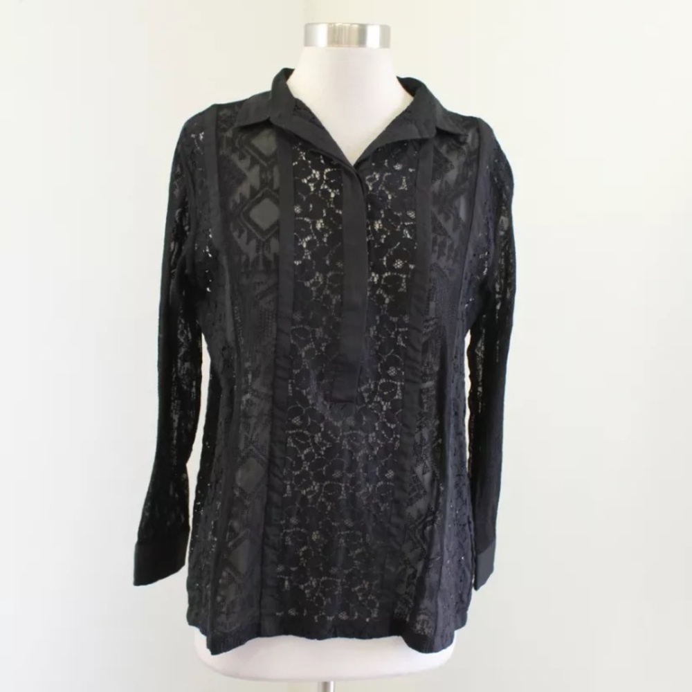 All Saints Dalliance Leela Lace Shirt - Picture 1 of 6